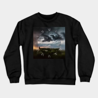 Extreme stormy clouds over the city Crewneck Sweatshirt